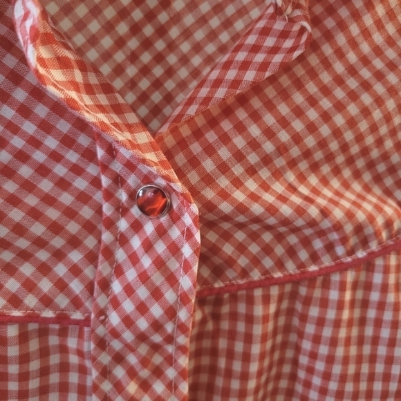 Vintage 1970's Maverick Western Plaid Snap Front Shirt  Snaps - Picture 4 of 12
